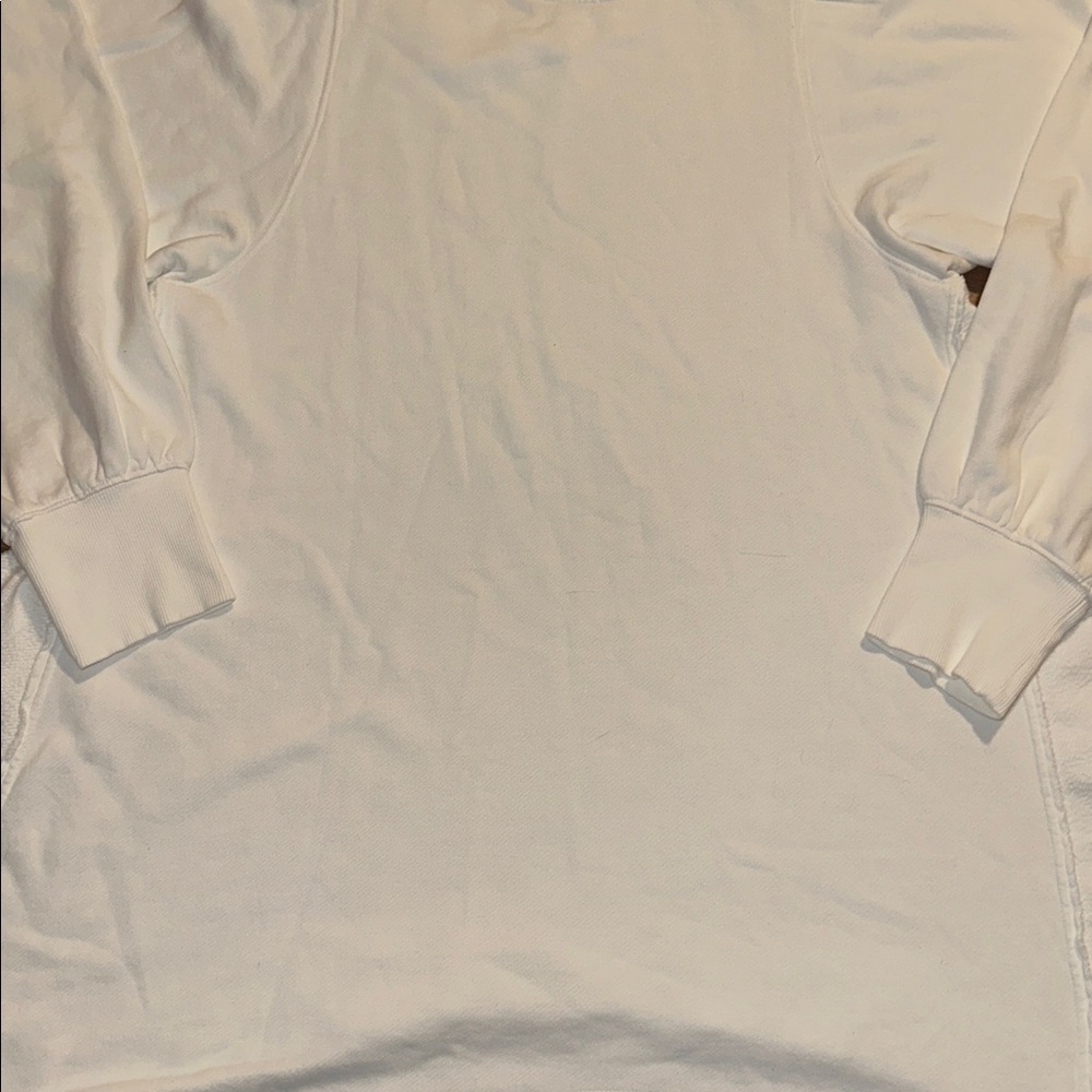 Free People Cream Floral Daisy Oversized Sweatshirt with Yellow and Green Print - Picture 14 of 14